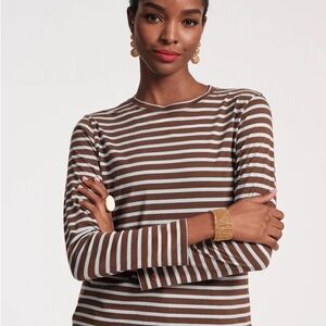Frances Valentine Long Sleeve Striped Tee - Pima Cotton